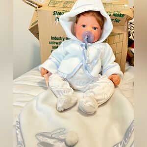 Lee Middleton Boy Baby Doll with Blanket and Pacifier 1996